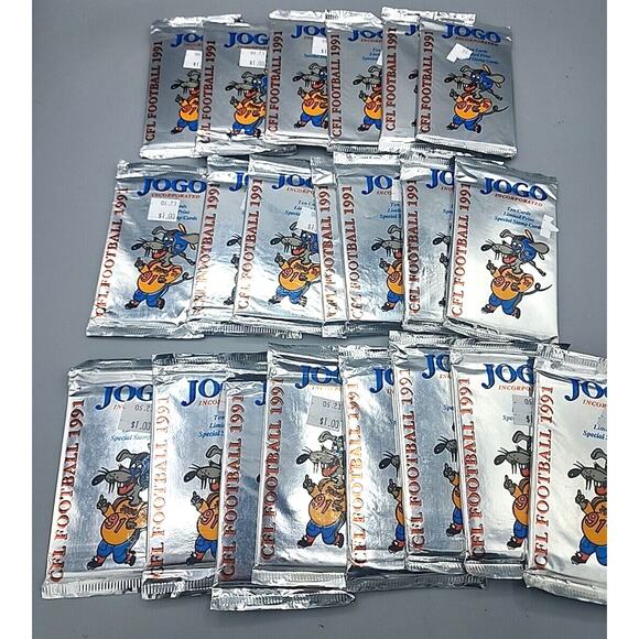 1991 JOGO CFL Football Cards 22 Packs Canadian Football League Sealed - Picture 1 of 4